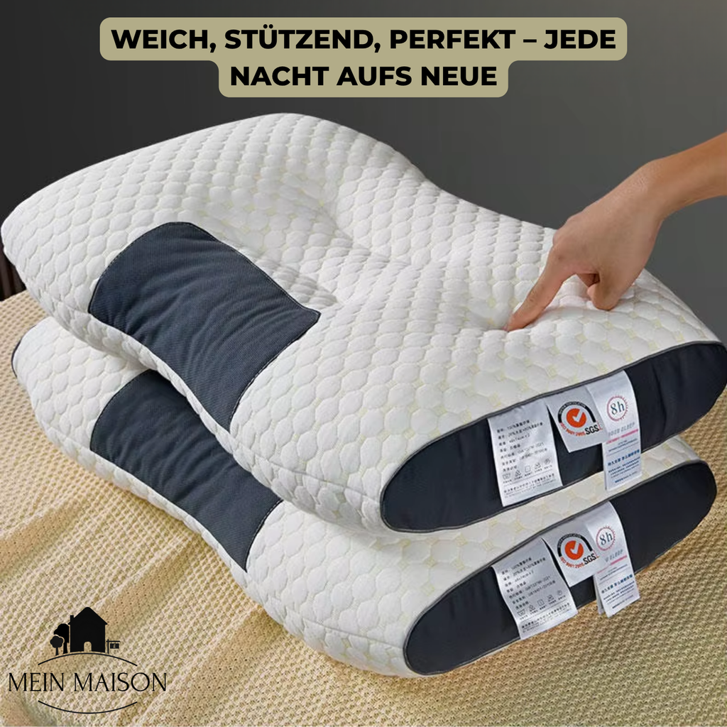 Almohada ortopédica para el cuello OrthoRest | Contorno ergonómico | Espuma viscoelástica | Transpirable
