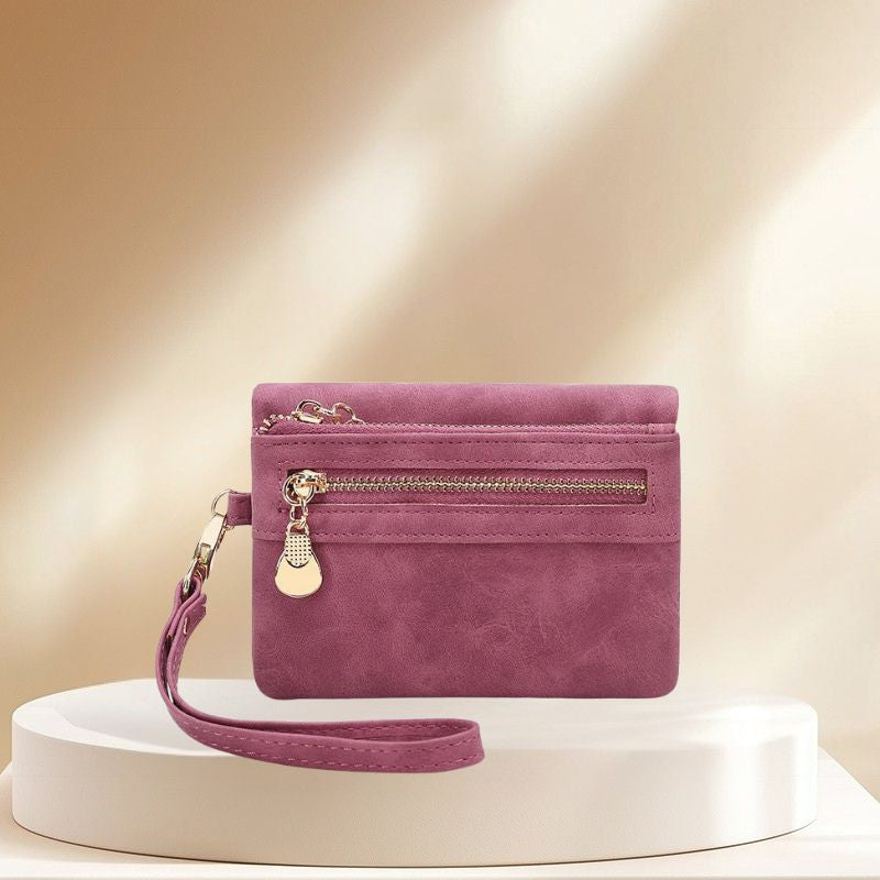 Cartera con Cremallera para Mujeres con Monedero y Múltiples Compartimentos