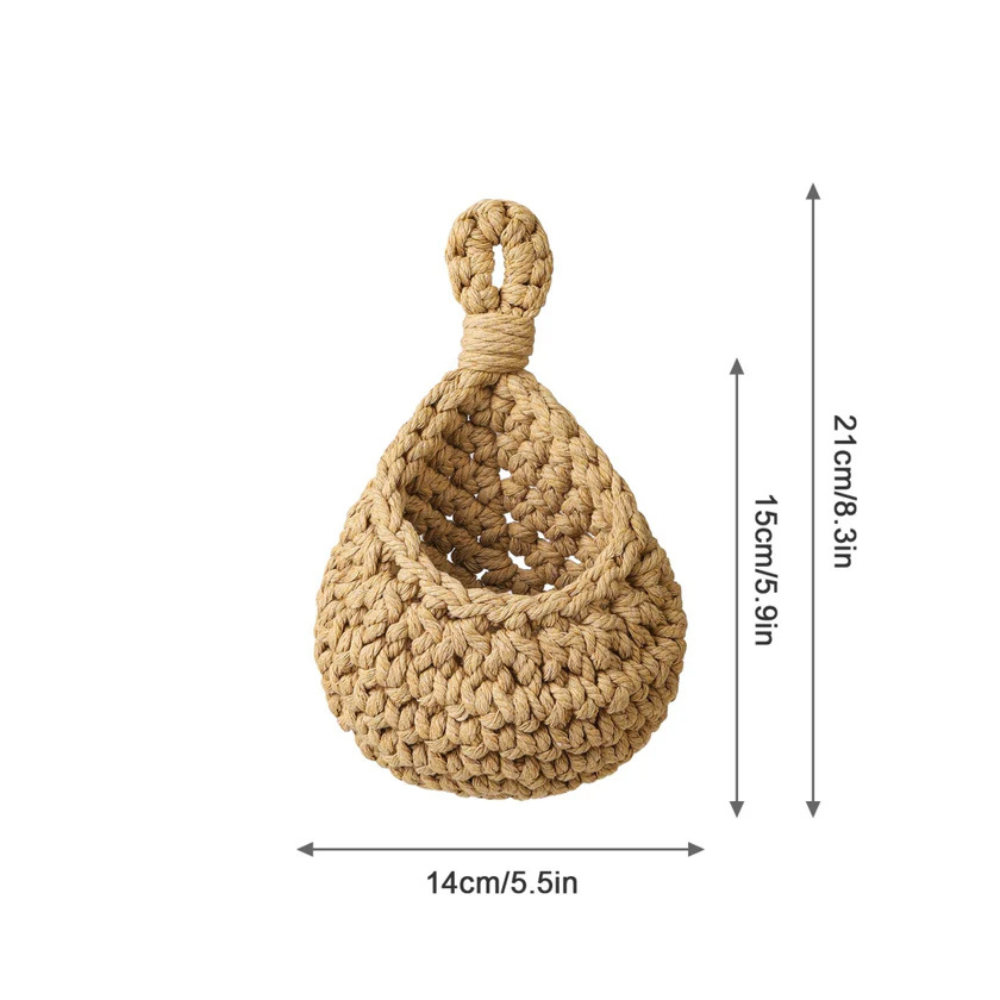 Cesta Colgante Boho Hecha a Mano