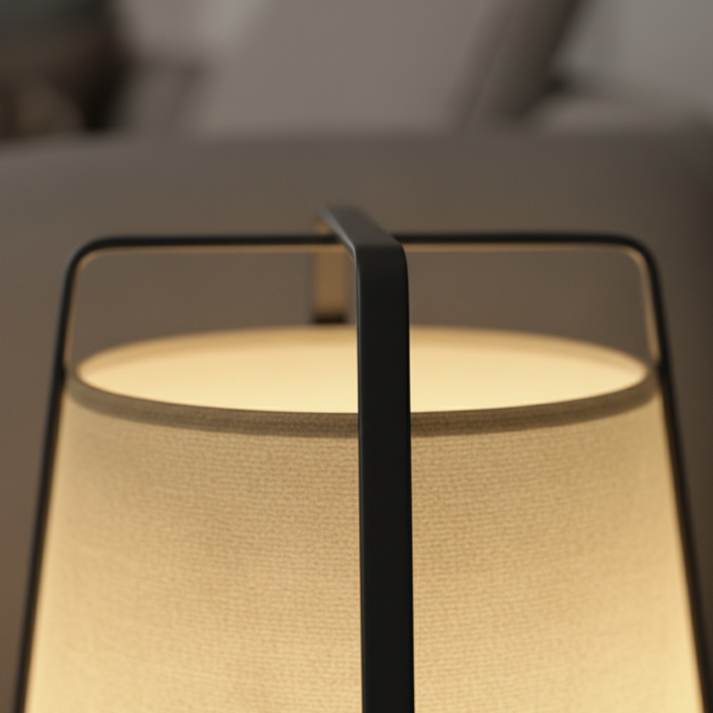 LumosShade | Lámpara de Pie y Mesa de Tela Moderna para una Ambiencia Elegante