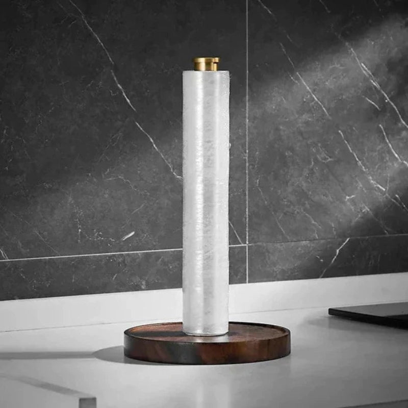 WalnutCraft – Soporte de Papel de Nuez Hecho a Mano con Acero Inoxidable
