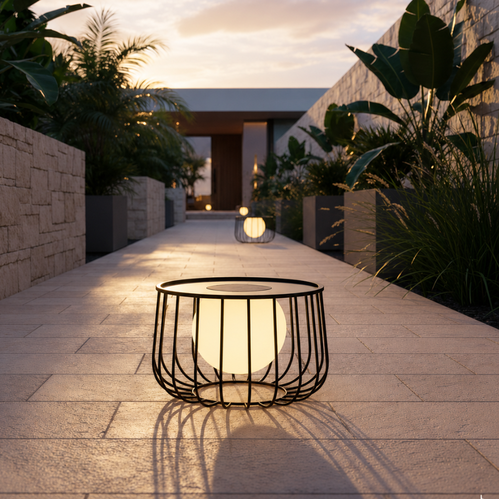 Lámpara Solar Moderna para Exteriores - LED Regulable a Prueba de Agua IP65 para Patios