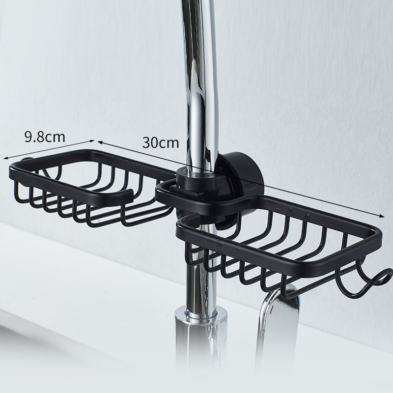Kalsten | Soporte para Champú y Jabón – Aluminio Inoxidable – Plata o Negro – Sin Taladrar