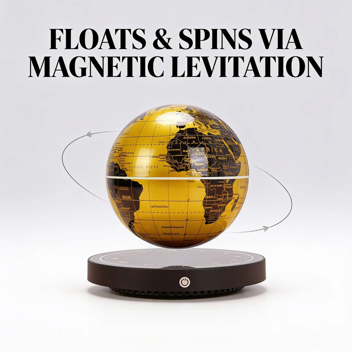 Lámpara de Globo de Levitación Magnética con Base de Reloj