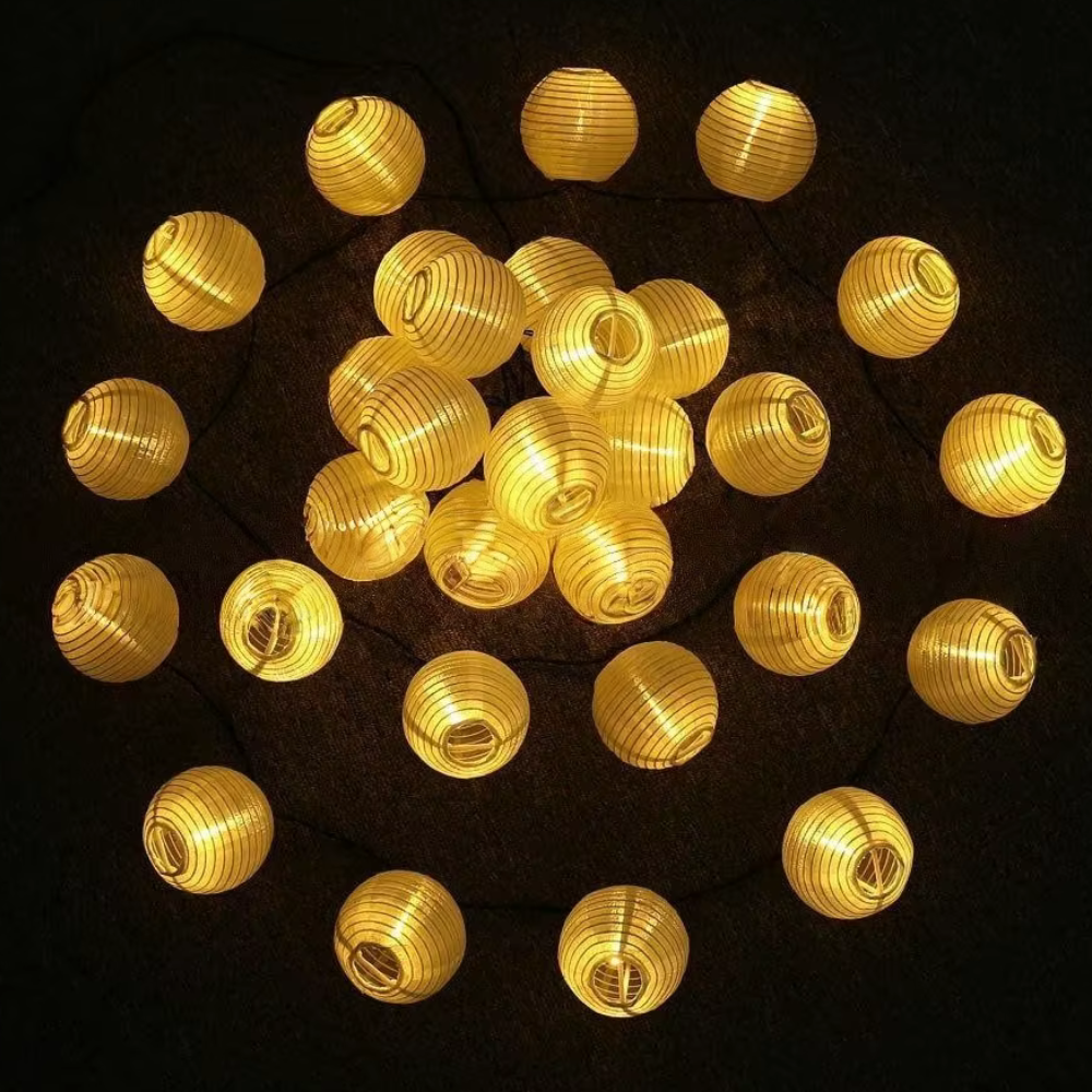 Luces de Cadena Solares | Luces de Patio Art Deco Impermeables para Decoración Exterior