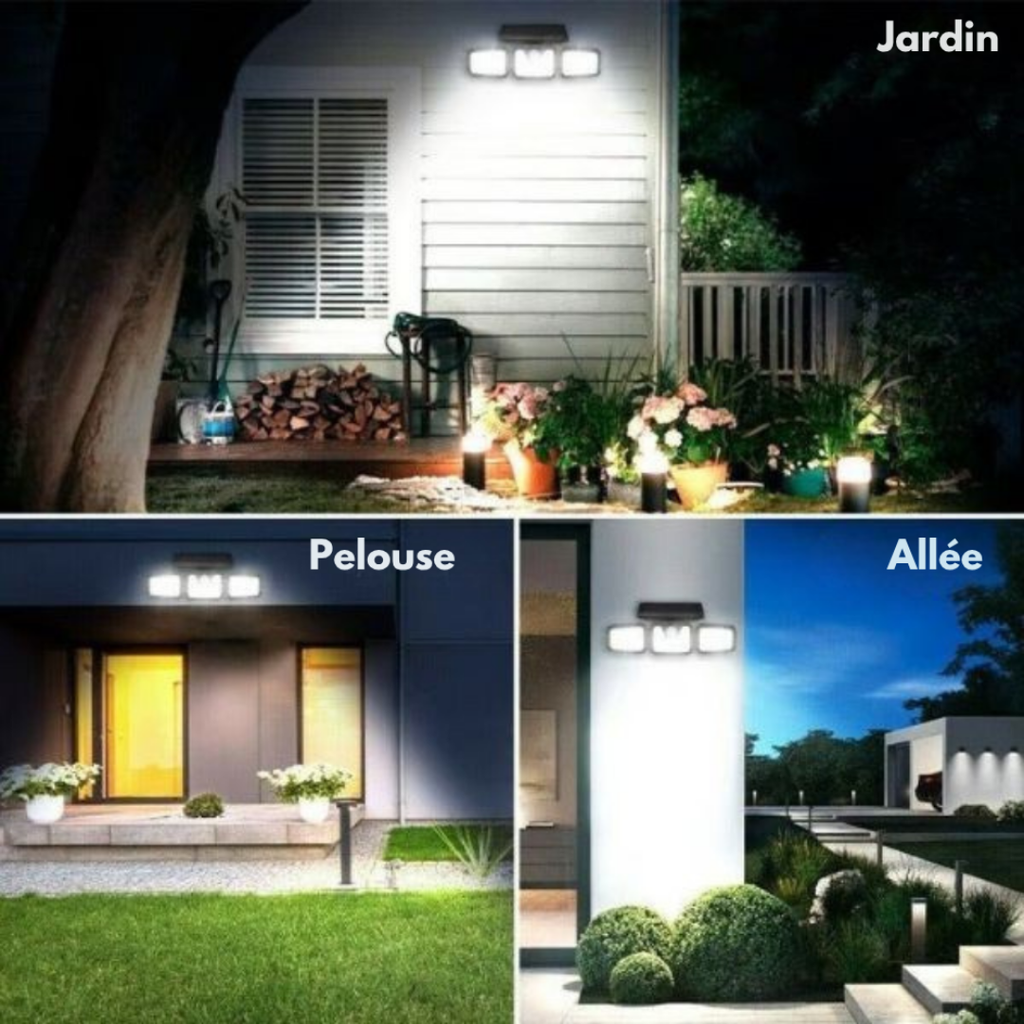 Aplique solar exterior con detector de movimiento