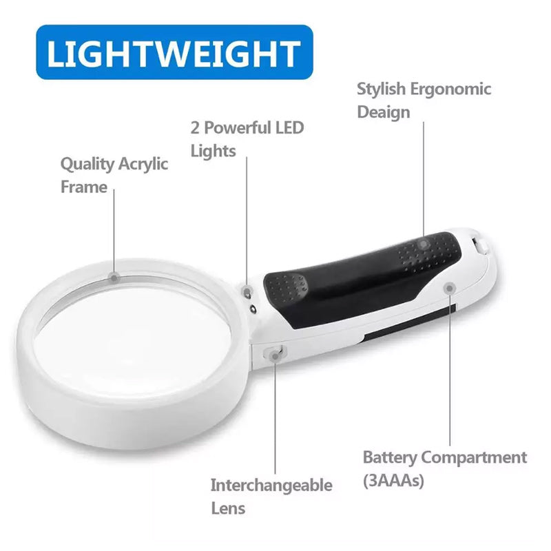 Kalsten | Lupa óptica 20X con luz LED