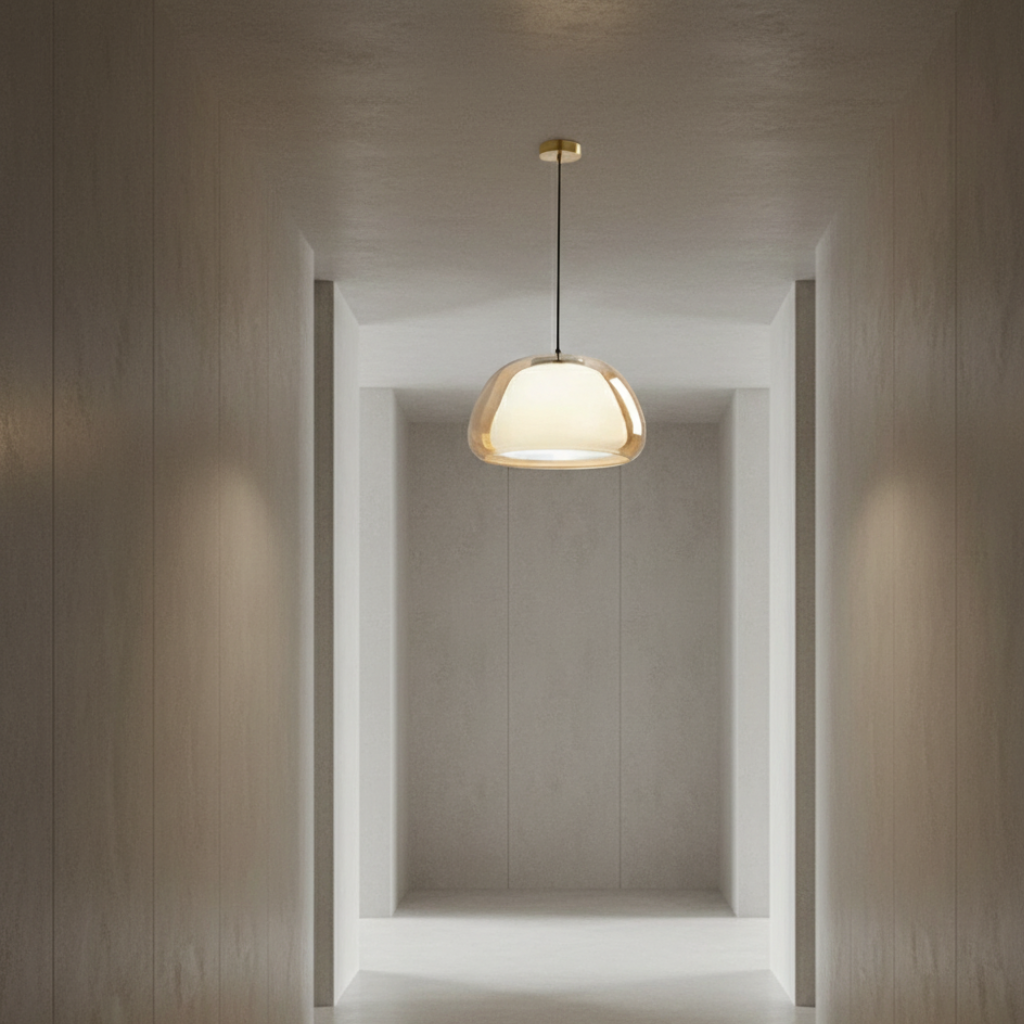 Lámpara Colgante de Vidrio Moderno - Diseño de Cúpula Ajustable para Isla de Cocina