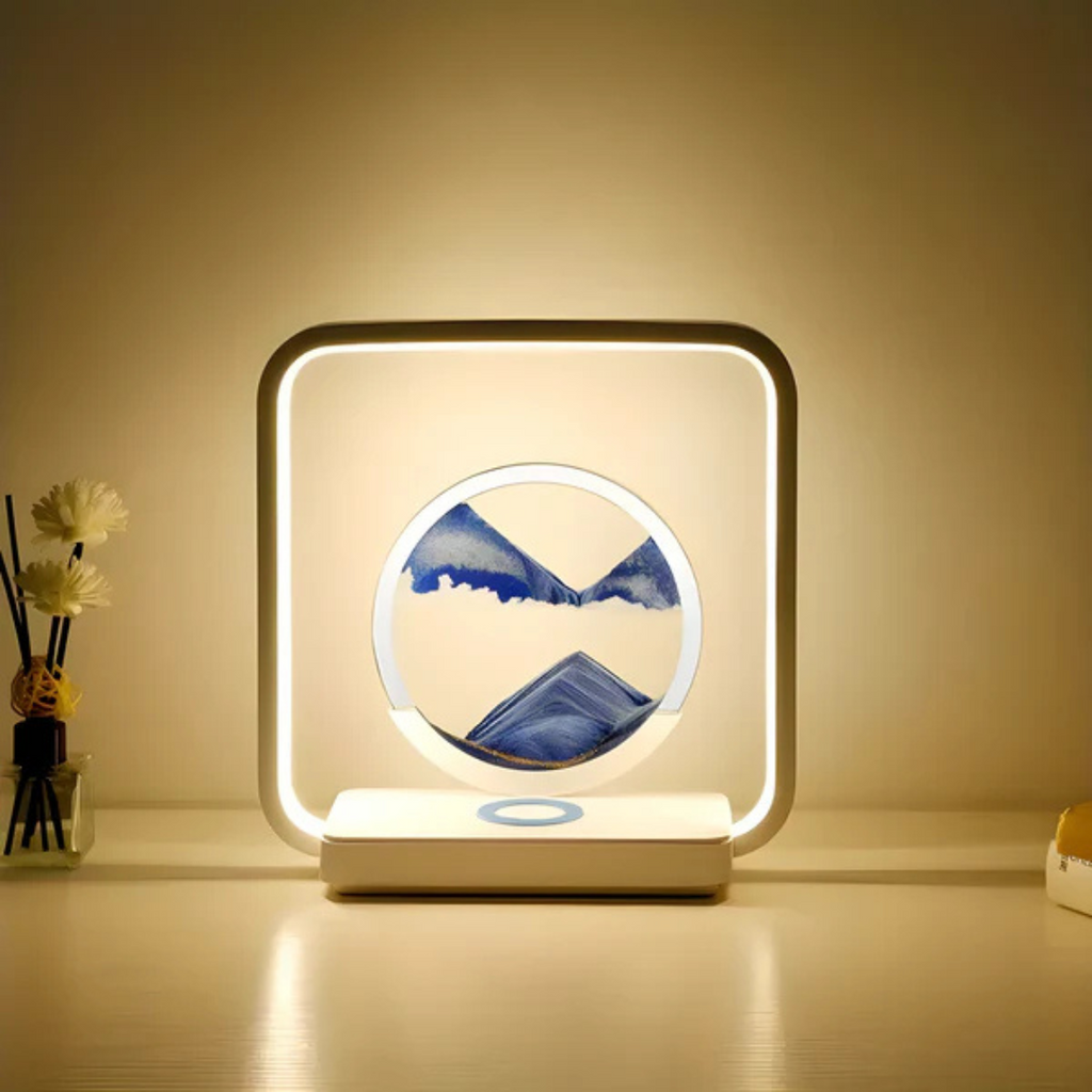 Lámpara LED con efecto de arena fluyendo | Lámpara nocturna 3D para interiores