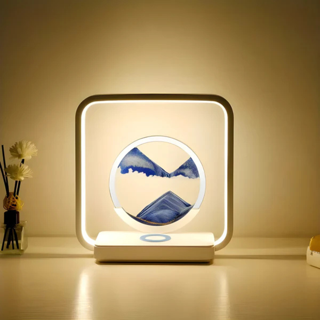 Lámpara LED con efecto de arena fluyendo | Lámpara nocturna 3D para interiores