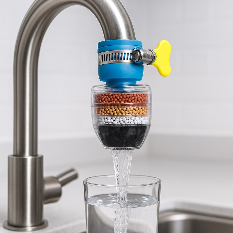 Filtro de Agua para Grifo Rotatable 360° para Fregadero de Cocina