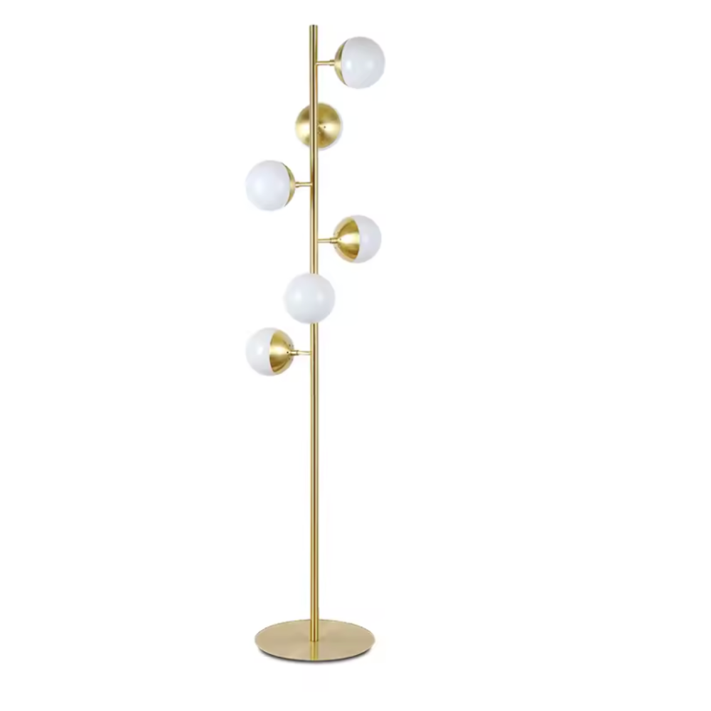 SylvaraTree | Lámpara de Mesa y de Suelo Moderna y Elegante en Dorado para Decoración de Salón