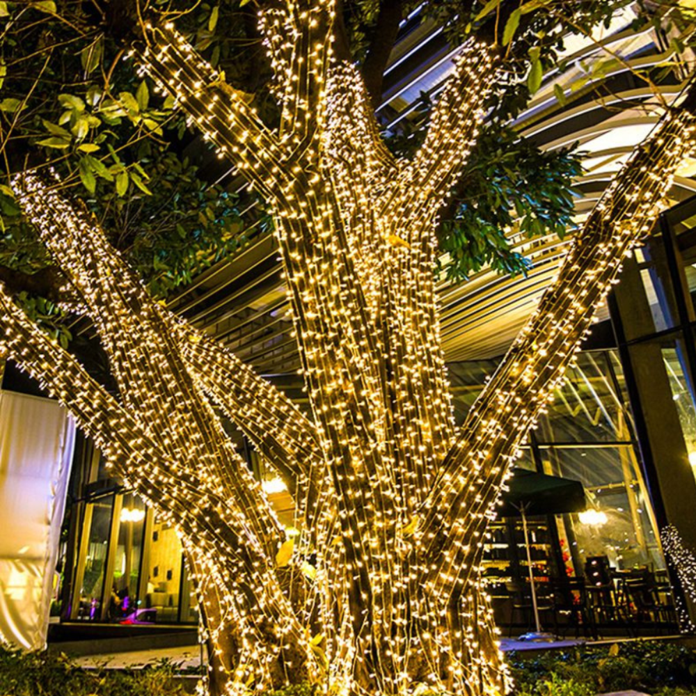 Luces de Cadena Solares para Exteriores - LED Blanco Cálido Resistente a la Intemperie para Decoración Exterior