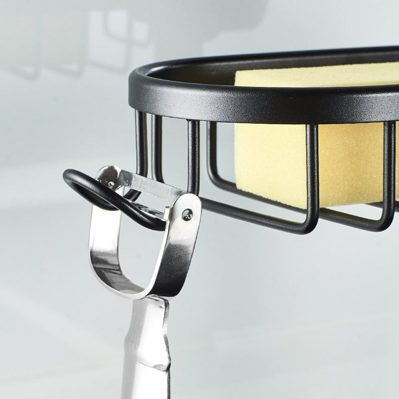 Kalsten | Soporte para Champú y Jabón – Aluminio Inoxidable – Plata o Negro – Sin Taladrar