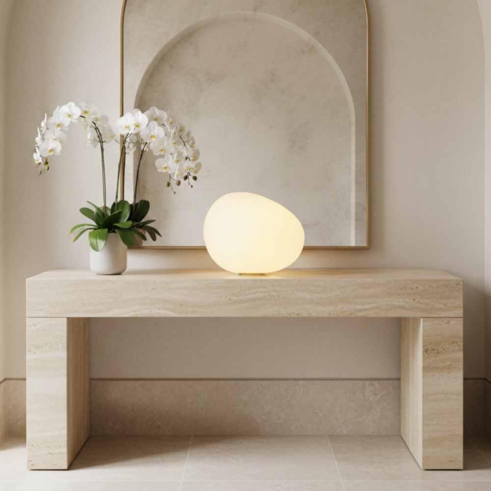PebbleGlow | Lámpara de Mesa LED Moderna Pebble para Sala de Estar y Dormitorio