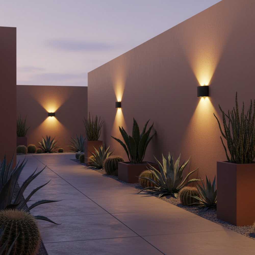 Luz de Pared Exterior Moderna en Arco | Aplique LED Impermeable para Iluminación de Jardín o Patio