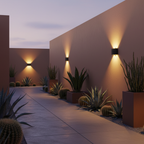Luz de Pared Exterior Moderna en Arco | Aplique LED Impermeable para Iluminación de Jardín o Patio