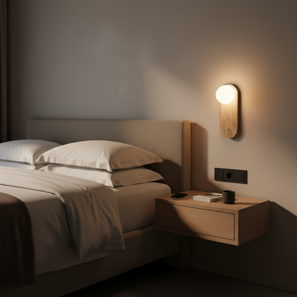 Lámpara de Pared Wabi-Sabi - Aplique de Pared Minimalista con Luz Natural Cálida