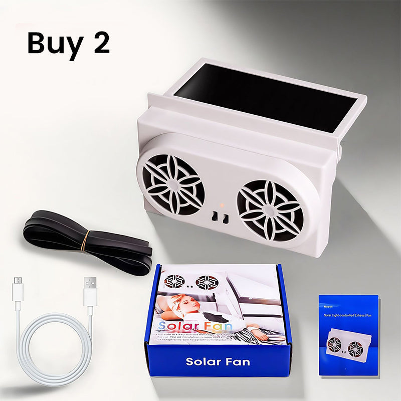 Ventilador Solar para Auto — Comodidad de Enfriamiento Instantáneo