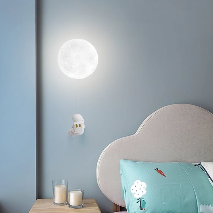 Lámpara de pared creativa de astronauta lunar