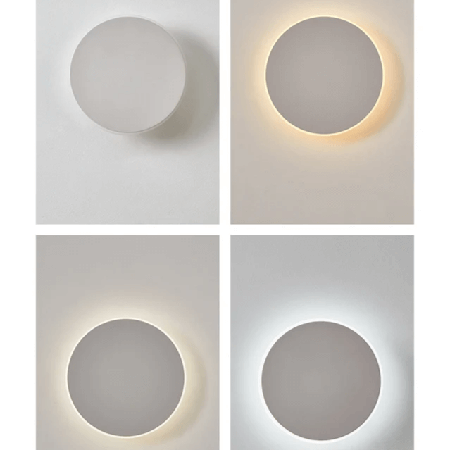 Luz de Pared LED Exterior de Metal Redonda