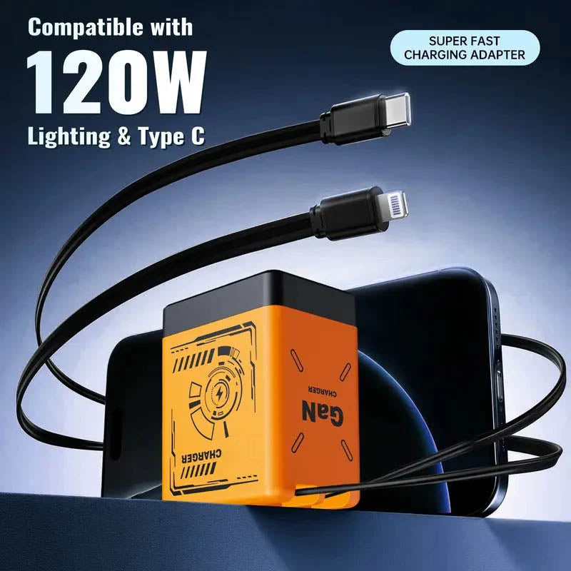 Cargador Rápido Retráctil GaNPro 45W
