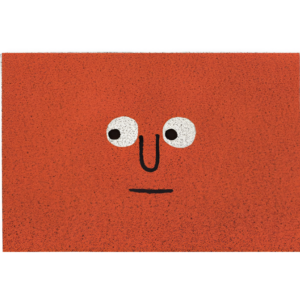 Alfombra de Entrada de PVC Antideslizante con Cara de Smiley