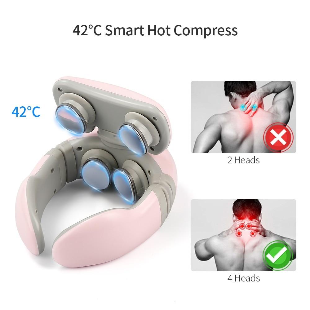 Masajeador de cuello con calor y control remoto