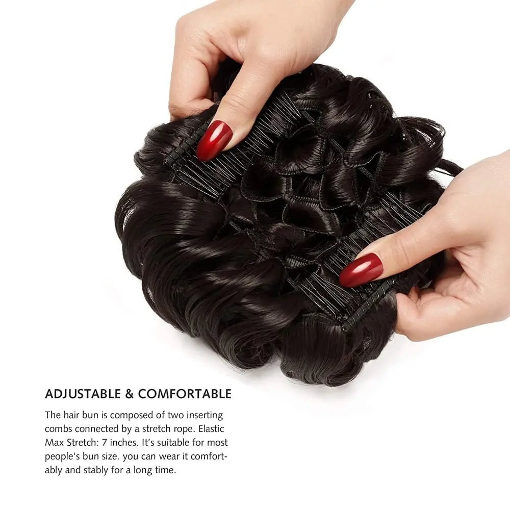 GlamBun™ – Moño desordenado con rizos | 1+1 GRATIS