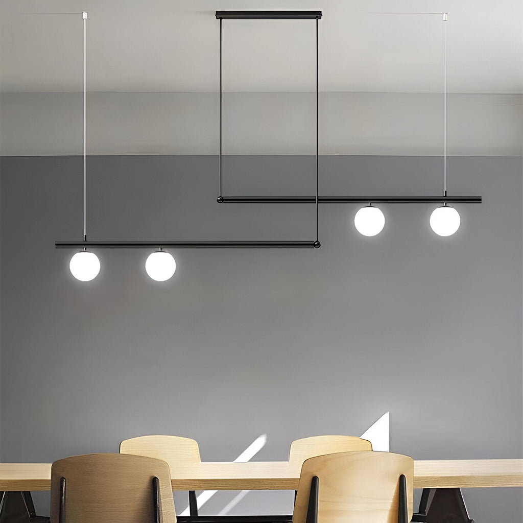 Lana | Lámpara colgante lineal nórdica para mesa de comedor