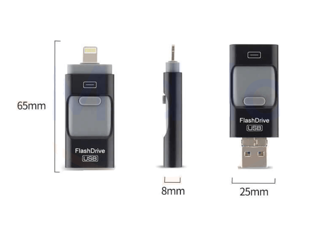 4 en 1 Flashdrive | ¡Olvídate de un teléfono lleno!