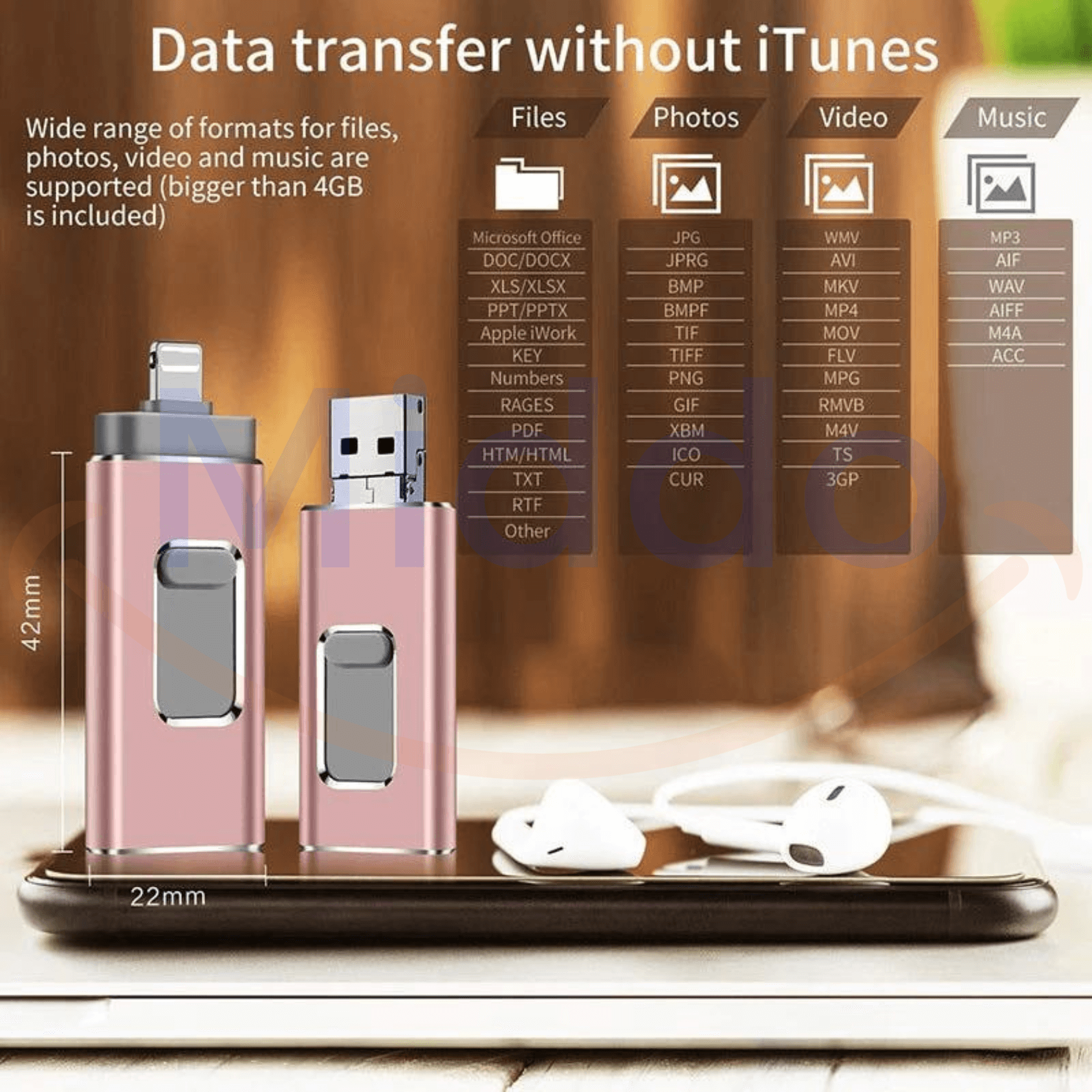 4 en 1 Flashdrive | ¡Olvídate de un teléfono lleno!