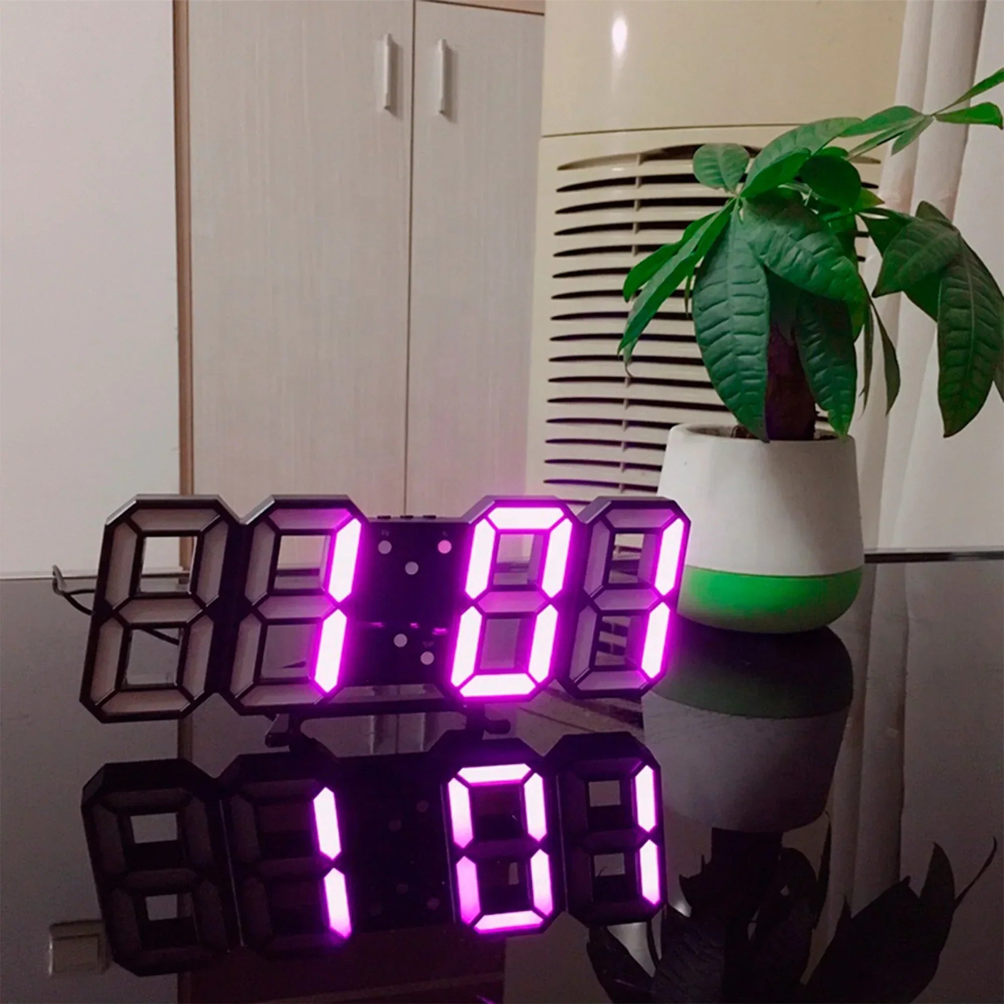 Reloj de Pared LED 3D LumiSync – Reloj Digital Moderno con Iluminación Regulable