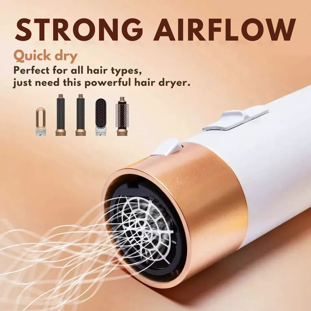 Estilizador de Cabello 5 en 1 con Tecnología de Aire para un Estilo Fácil