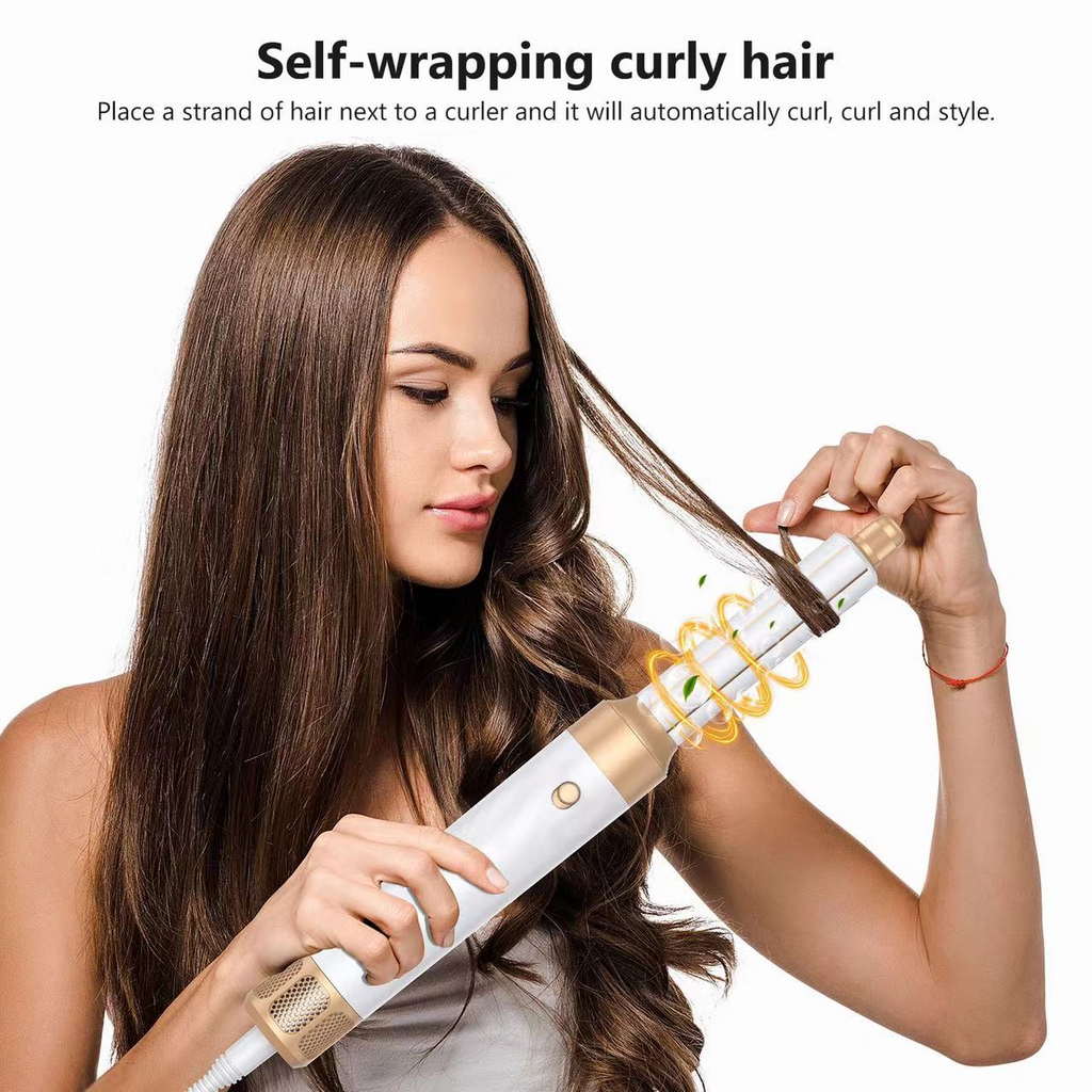 BowLift | Estilizador de Cabello Airwrap 7 en 1 | Herramienta de Estilo Multifuncional para Rizos, Ondas y Alisado