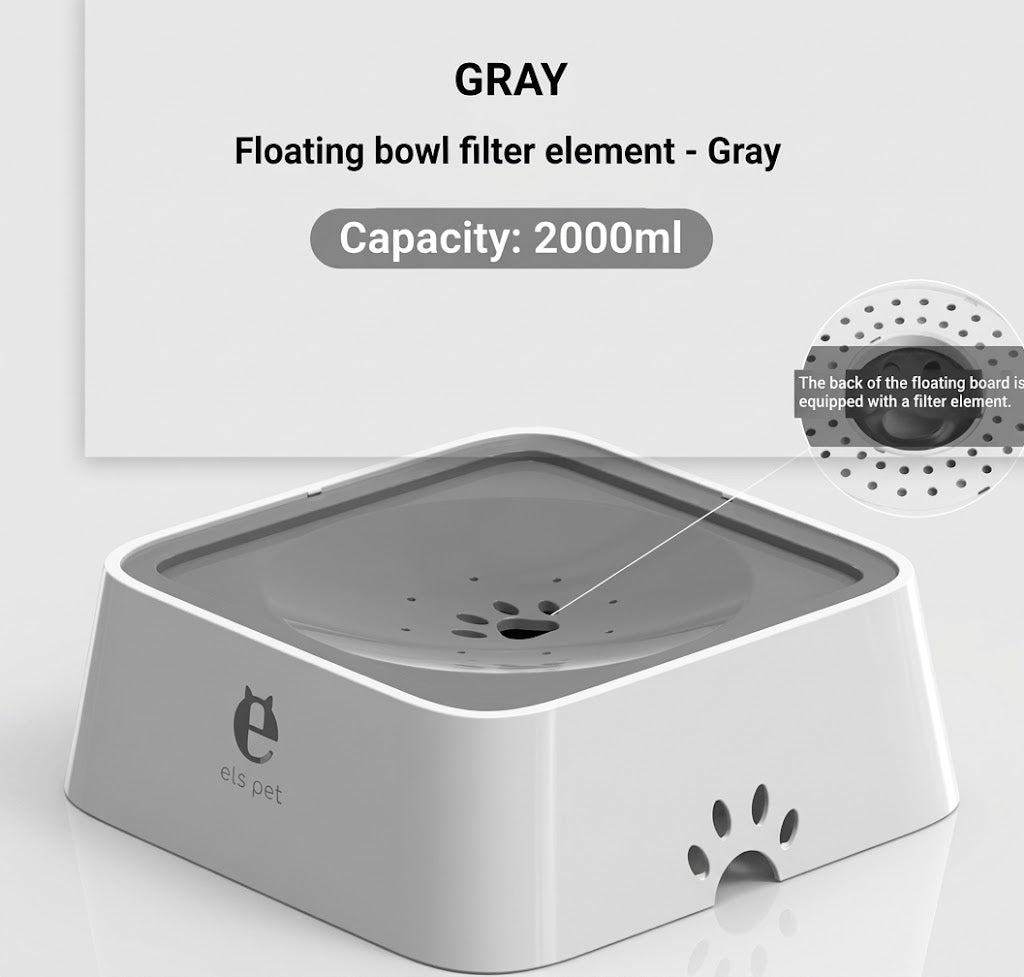 Cuenco de Agua para Perros de Gran Capacidad y Antidesbordamiento