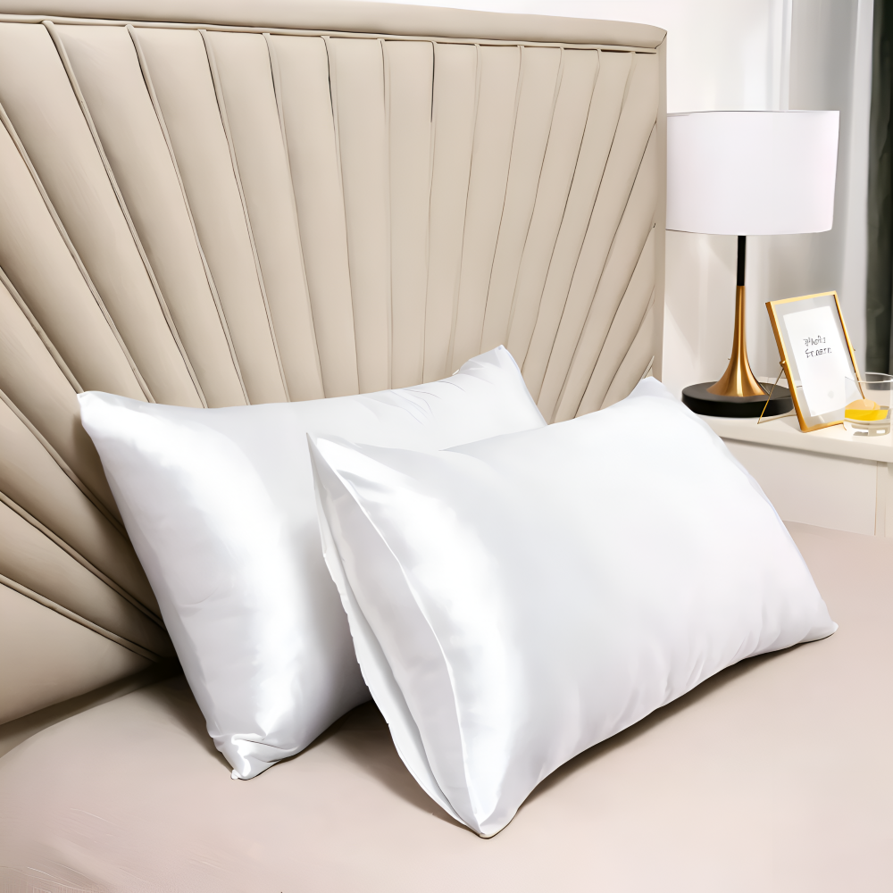 Funda de Almohada de Seda Suave Color Sólido