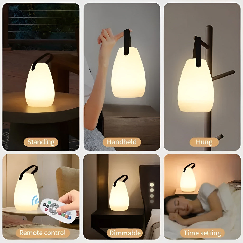 Lámpara de Mesa LED Inalámbrica Impermeable para Interior y Exterior - Lumora