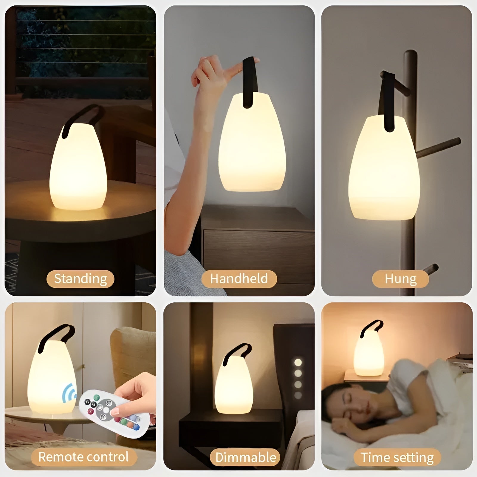 Lámpara de Mesa LED Inalámbrica Impermeable para Interior y Exterior - Lumora