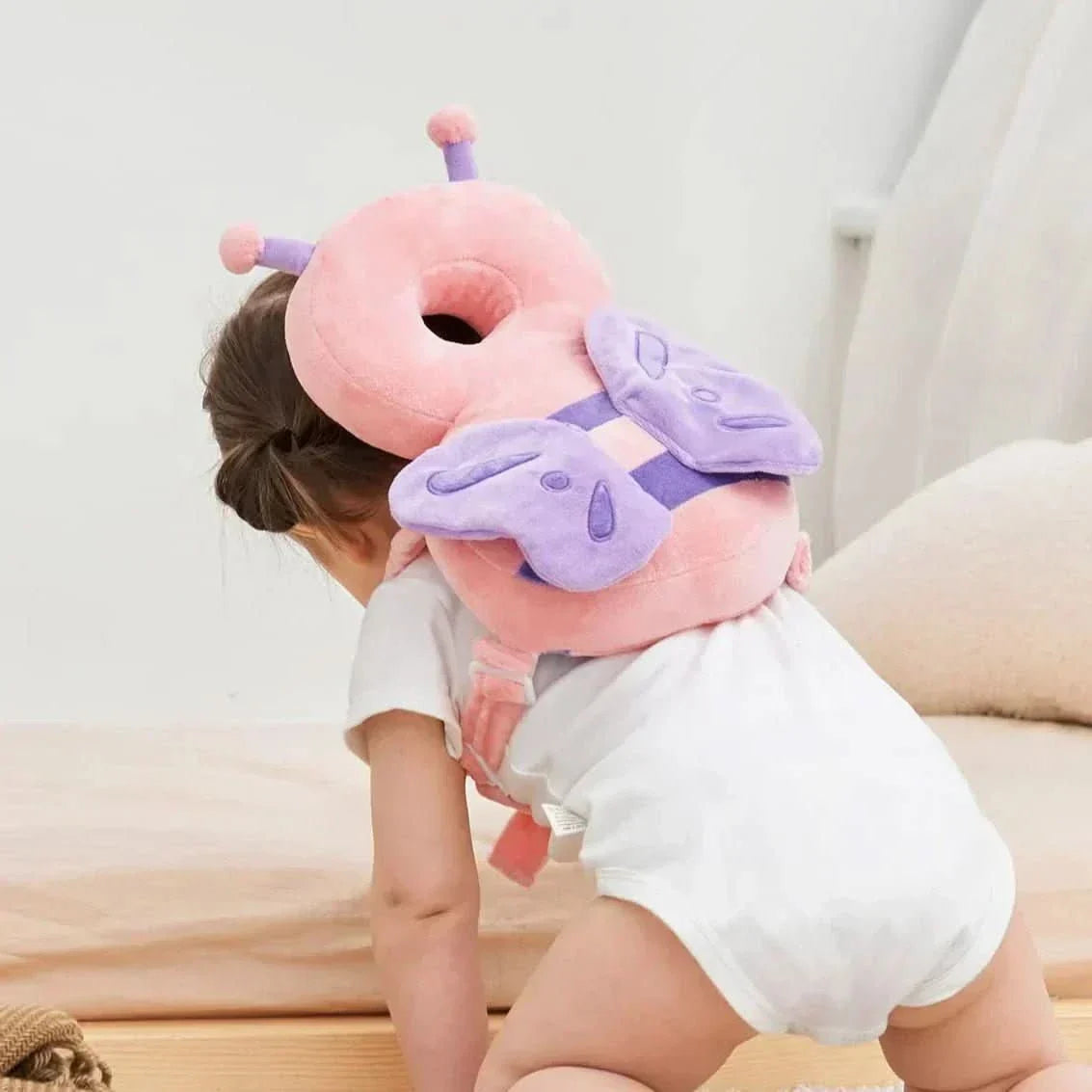 HEADGUARD - Protección de cabeza lujosa y ajustable para bebés con materiales suaves para una protección segura al gatear y aprender a caminar