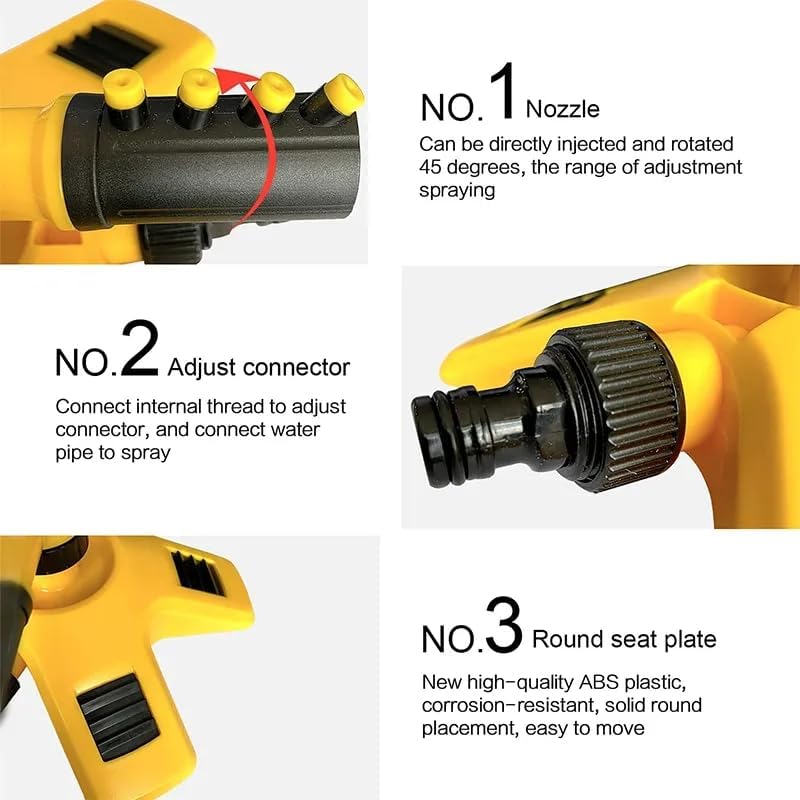 Kalsten | Aspersor de Césped Rotativo de 360° | Boquillas Estables de Múltiples Ángulos para una Cobertura Uniforme en Jardines Amplios