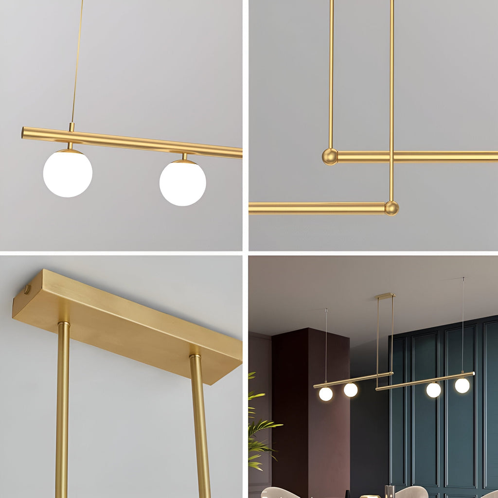 Lana | Lámpara colgante lineal nórdica para mesa de comedor