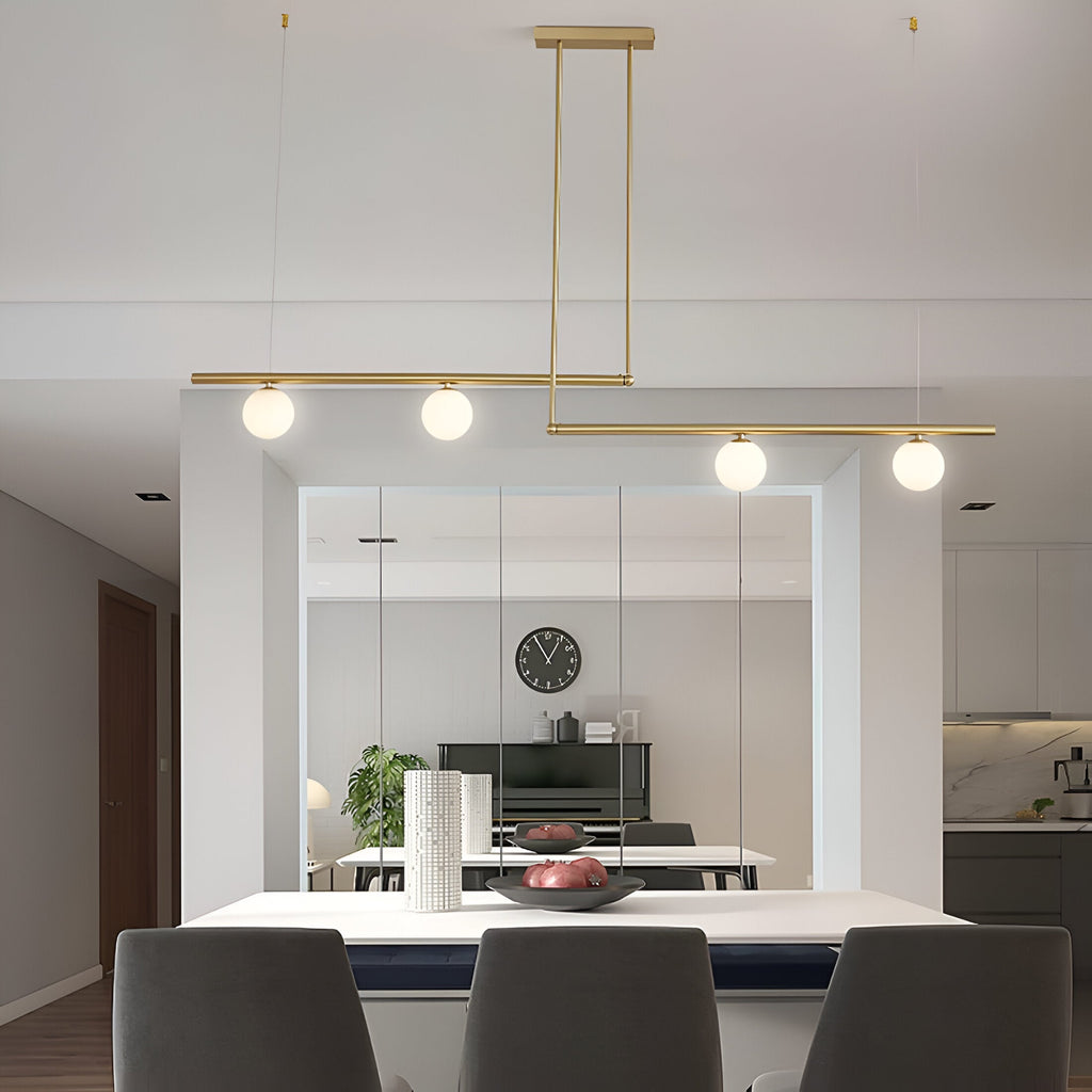 Lana | Lámpara colgante lineal nórdica para mesa de comedor