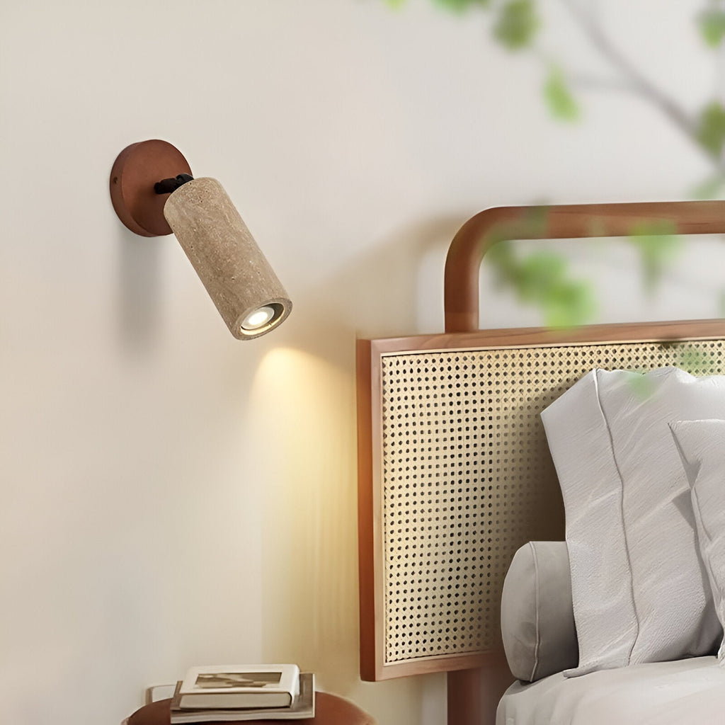 Trawertyn | Lámpara de pared y techo LED de madera regulable