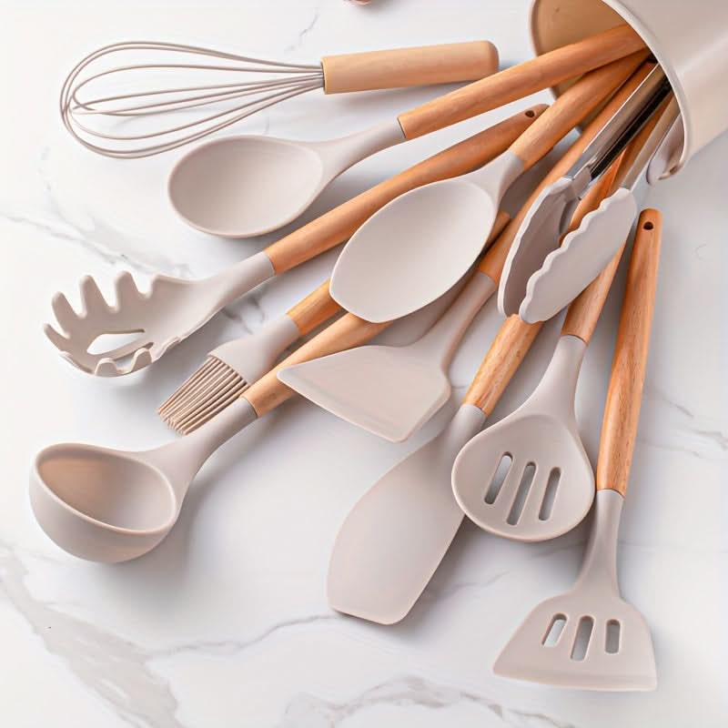 SILICOWARE – Juego de Utensilios de Cocina de Silicona de 12 Piezas | Resistente al Calor y Apto para Lavavajillas