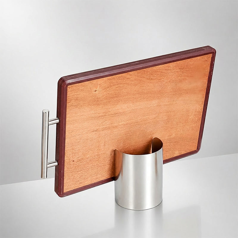 Soporte para utensilios de cocina plateado – Despeja rápidamente, cocina con alegría