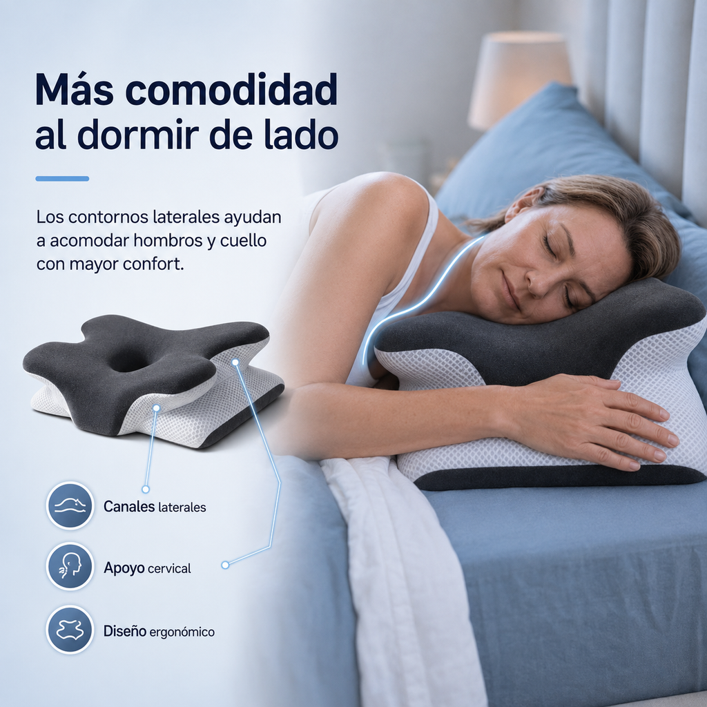 Almohada cervical ajustable para alivio del dolor