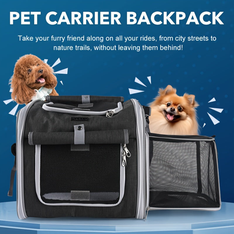 Cesta de Bicicleta Expandible para Mascotas – Cómoda y Segura para Perros y Gatos Pequeños