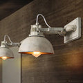 Lámpara de pared de metal en forma de cúpula, montaje en pared, antigüedades, 1 cabeza, salón, lámpara de pared ajustable en blanco con asa | Brehn