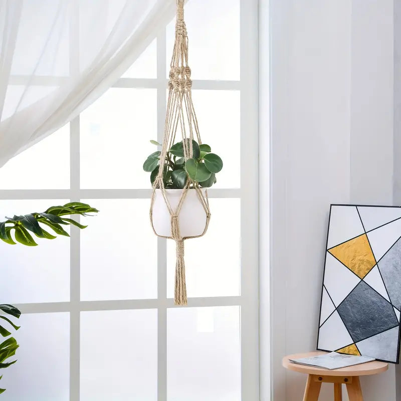 NatureKnot - Colgador de plantas tejido a mano para jardines con estilo | 1+1 Gratis